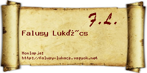 Falusy Lukács névjegykártya